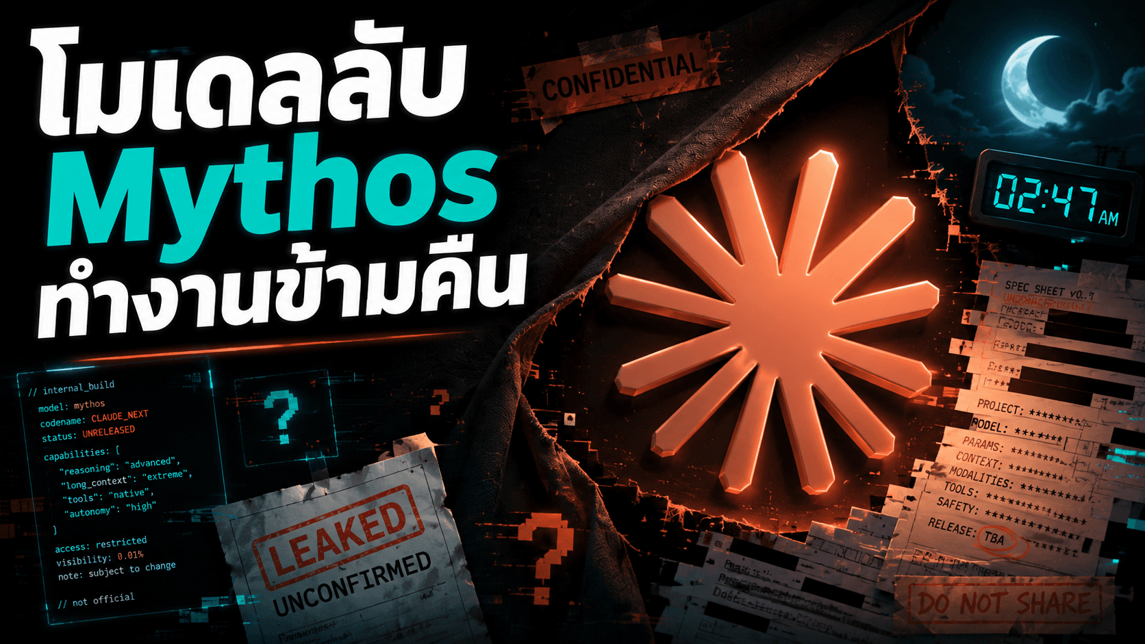 ลือ — "Claude Mythos" โมเดลลับที่ข่าวว่าทำงานนานจนวัดด้วยมาตรฐานเดิมไม่ได้